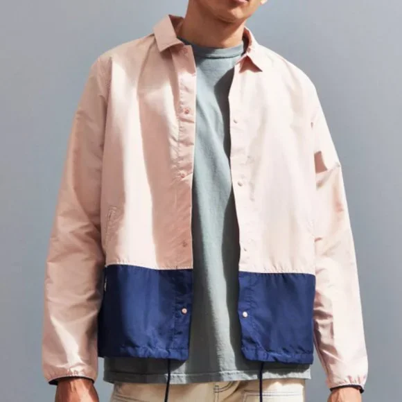 Herschel Supply Voyage Colorblocked Coach Ash Rose Jacket Medium NWT